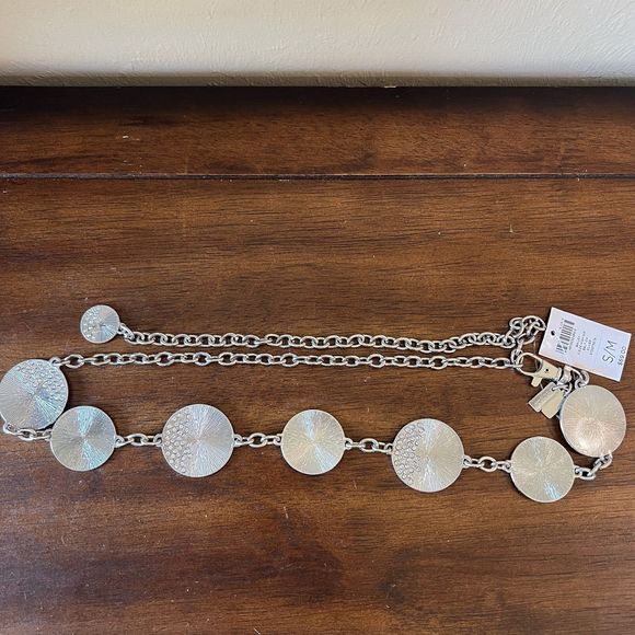 Chico’s Silver Decorative Chain Belt